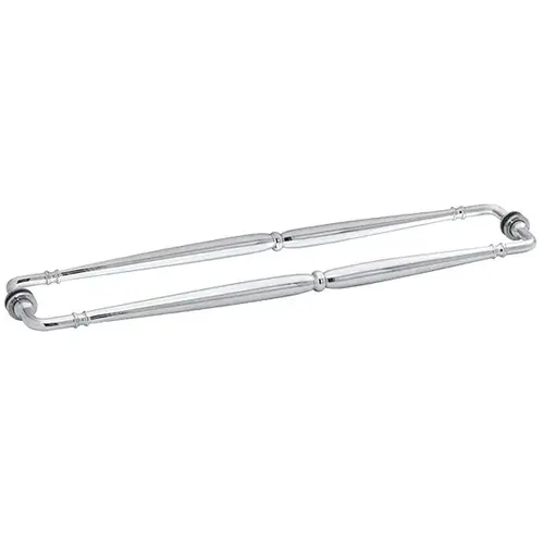 Polished Chrome Victorian Style 24" Back-to-Back Towel Bar
