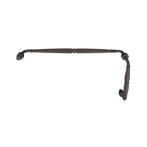 CRL V1C8X180RB Oil Rubbed Bronze Victorian Style Combination 8" Pull Handle 18" Towel Bar