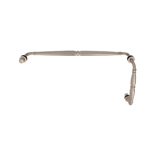 CRL V1C8X18BN Brushed Nickel Victorian Style Combination 8" Pull Handle 18" Towel Bar