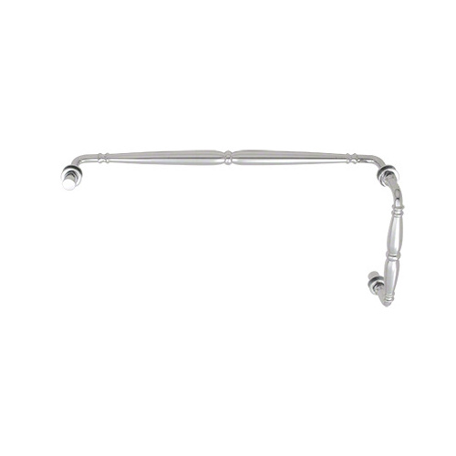 Polished Chrome Victorian Style Combination 8" Pull Handle 18" Towel Bar