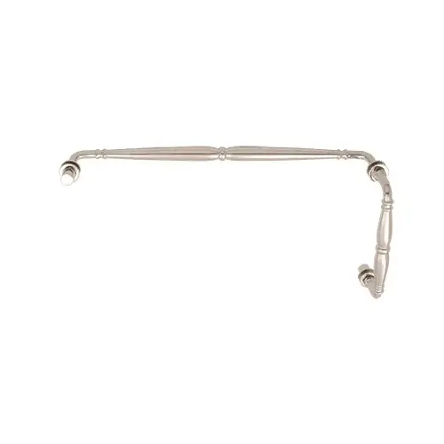 CRL V1C8X18PN Polished Nickel Victorian Style Combination 8" Pull Handle 18" Towel Bar