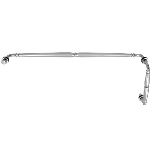Polished Chrome Victorian Style Combination 8" Pull Handle 24" Towel Bar