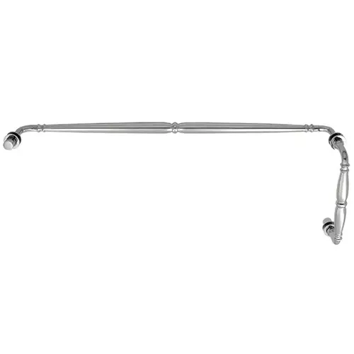 CRL V1C8X24CH Polished Chrome Victorian Style Combination 8" Pull Handle 24" Towel Bar