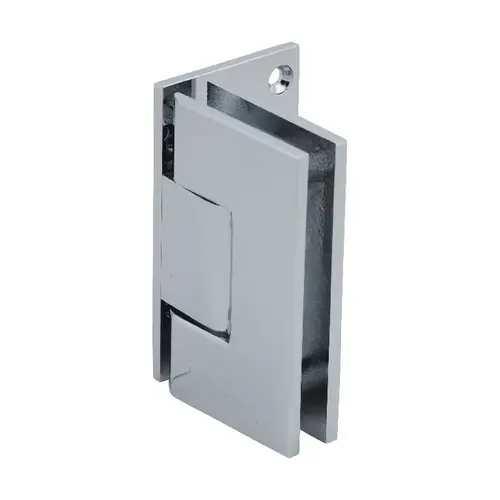 CRL V1E544CH Polished Chrome Vienna 044 Series 5 Degree Pre-Set Wall Mount Offset Back Plate Hinge