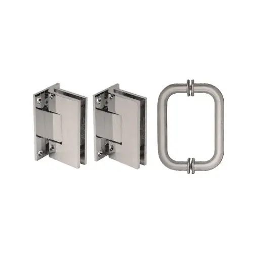 CRL V1ES3BN Brushed Nickel Vienna Shower Pull and Hinge Set