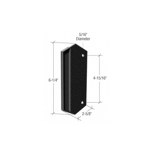 Black Plastic Outside Pull; 4-15/16" Screw Holes