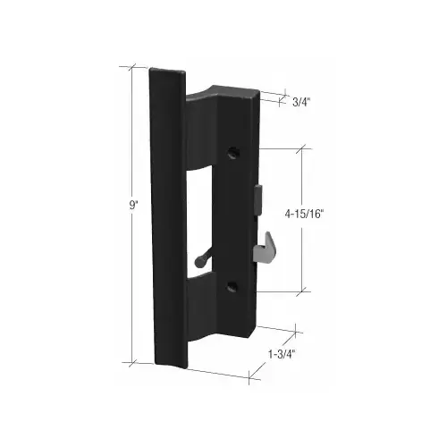 Black Plastic Hook - Style Surface Mount Handle 4-15/16" Screw Holes