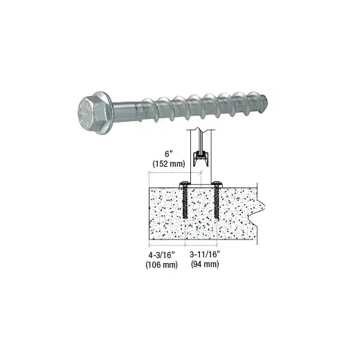 Carbon Steel KWIK HUS-EZ 1/4" x 3" Anchor