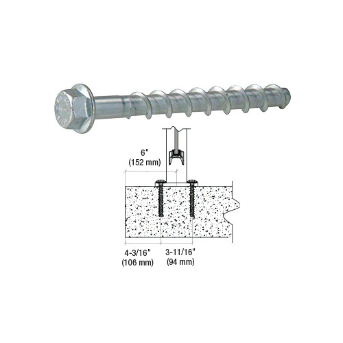 Carbon Steel KWIK HUS-EZ 3/8" x 4" Anchor - pack of 50