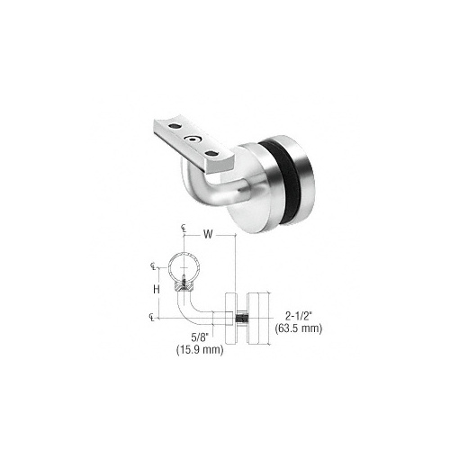 CRL Blumcraft WBNCCPS Polished Stainless Imperial Series Glass Mounted Hand Rail Bracket