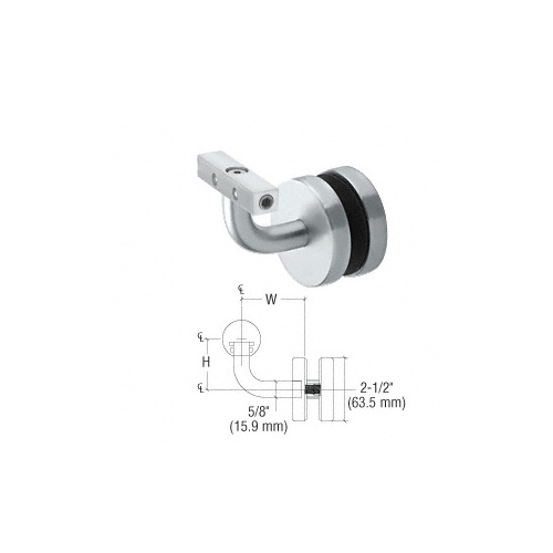 CRL Blumcraft WBNCGM Mill Aluminum Imperial Series Glass Mounted Hand Rail Bracket