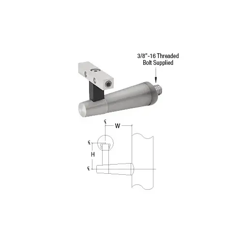 CRL Blumcraft WBNNBBS Pacific Series Brushed Stainless Post Mounted Hand Rail Bracket