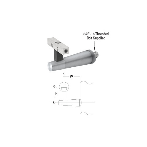 Pacific Series Mill Aluminum Post Mounted Hand Rail Bracket