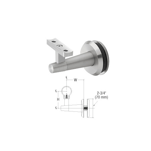 CRL Blumcraft WBNSCBS Pacific Series Brushed Stainless Glass Mounted Hand Rail Bracket