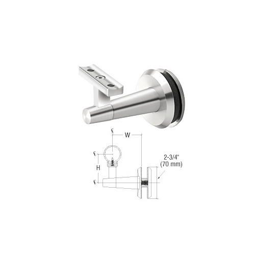 Pacific Series Polished Stainless Glass Mounted Hand Rail Bracket