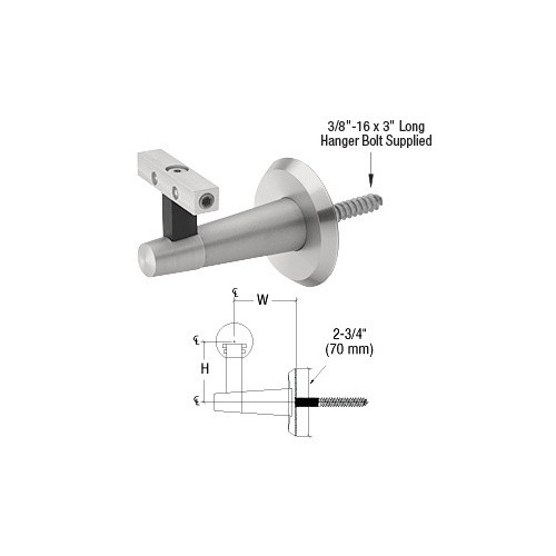 Pacific Series Brushed Stainless Wall Mounted Hand Rail Bracket