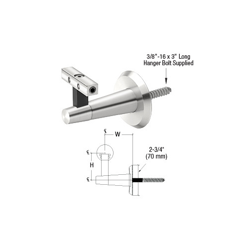 Pacific Series Polished Stainless Wall Mounted Hand Rail Bracket