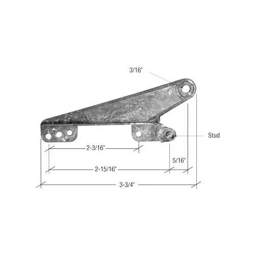 CRL WCM786 3-3/4" Awning Window Vent Hinge Gray