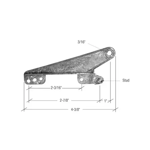 4-3/8" Awning Window Vent Hinge Gray