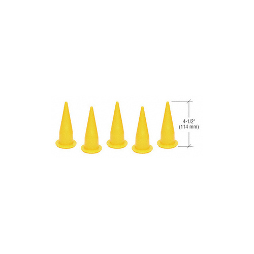 CRL WGCN Yellow Plastic Cone Nozzles - pack of 5