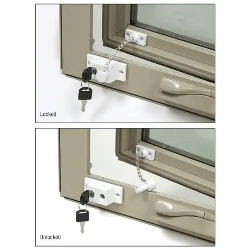 CRL WH311KA Window and Door Chain Lock Chrome Plated