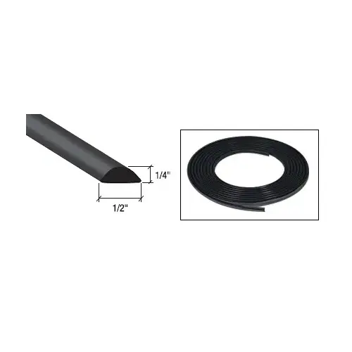 CRL WLS466 Black Windshield Gasket Locking Strip for 1973-1990 Chevy/GMC Truck and Blazer - 16'/Roll