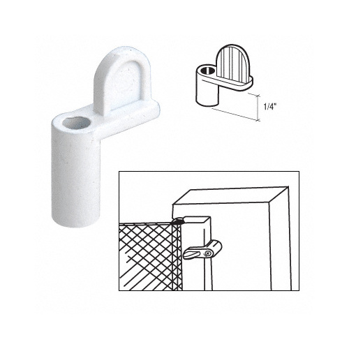 White 1/4" Diecast Window Screen Clips - Bulk