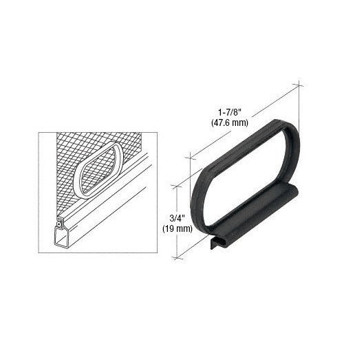 Black Plastic "Loop" Screen Pull Tabs