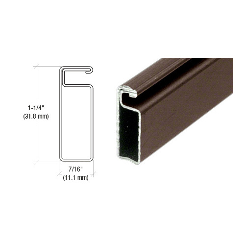 Bronze 1-1/4" x 7/16" Roll Formed Aluminum Screen Frame -  36" Stock Length - pack of 4