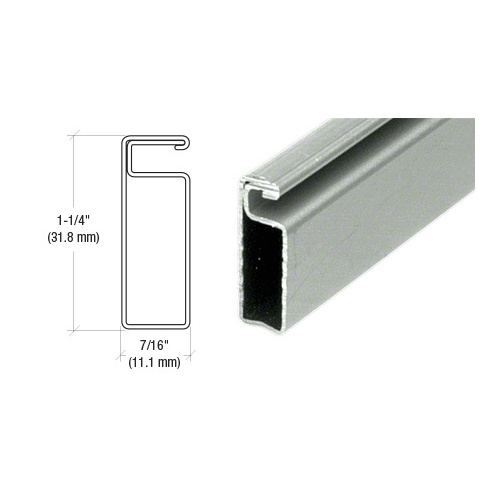 Mill Finish 1-1/4" x 7/16" Roll Formed Aluminum Screen Frame -  36" Stock Length - pack of 4