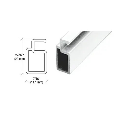 White 29/32" x 7/16" Heavy Wall Extruded Screen Frame -  12" Stock Length - pack of 50