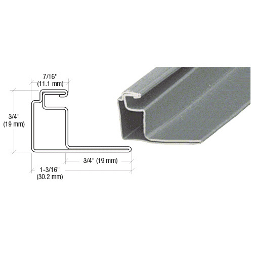 Gray 3/4" Roll Formed Aluminum Standoff Screen Frame -  12" Stock Length