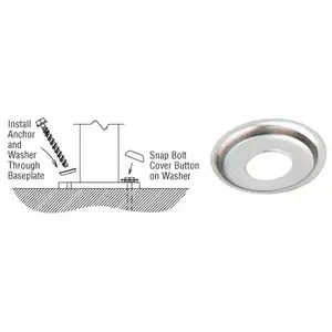 CRL WSHR1 Stainless Steel Button Washer