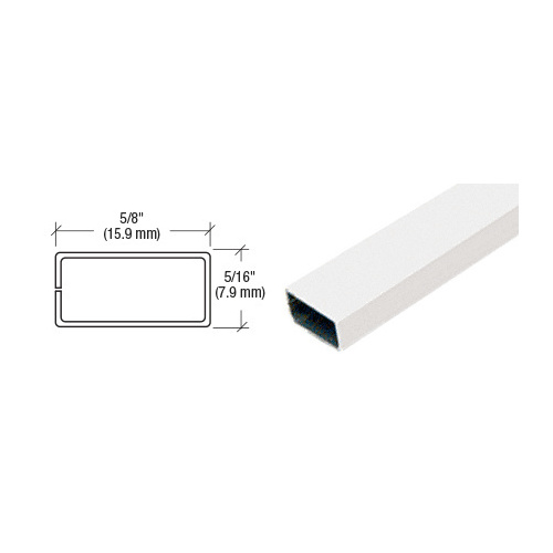 CRL WSSB58W White 5/8" x 5/16" Roll Formed Aluminum Spreader Bar 146" Stock Length