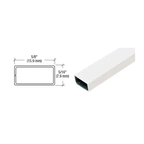 White 5/8" x 5/16" Roll Formed Aluminum Spreader Bar  18" Stock Length - pack of 25