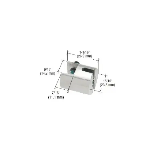 CRL Y032CR Vertical Panel Connector Polished Nickel