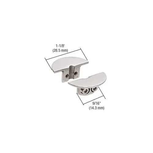 CRL Y033CR Brush Stainless Drill-Thru Shelf Support