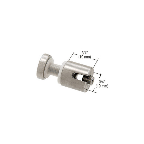 Drill-Thru Connector for Vertical Panels Brushed Stainless Steel