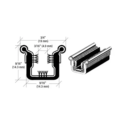 Beaded Flexible Universal Narrow Channel for Various 1948-1962 Model Cars - 96" Length