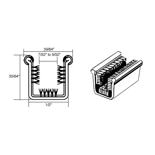 Beaded Rigid Division Bar Channel for Ford , Mercury 1955-1958 and Mack 1959-1962 - 96" Length Black