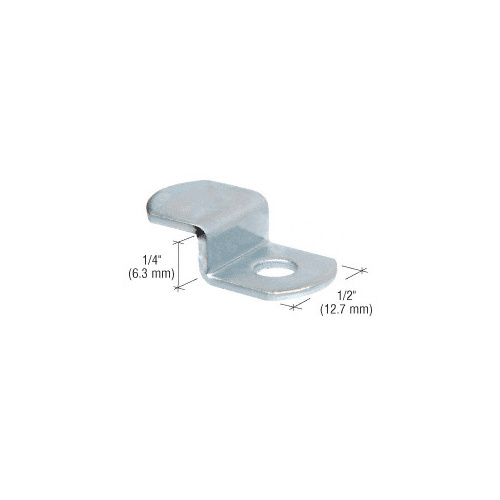 Zinc Plated Offset Mirror Clip for 1/4" Glass