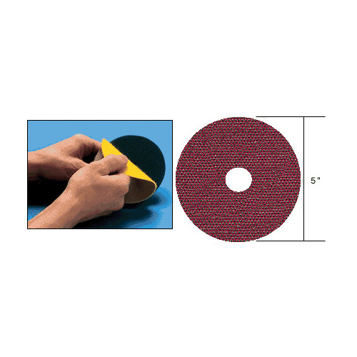 3M ZD5Q220 5" 220 Grit QRS Mount Flexible Diamond Disc Red