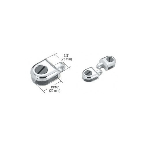 CRL ZLC6CH Chrome Z-Line Hasp Display Connector Pair