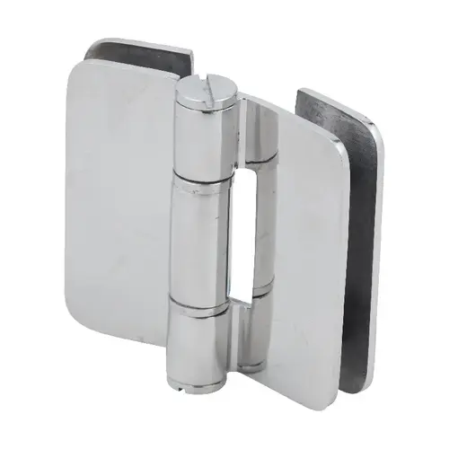 Polished Stainless Steel Zurich 07 Series Glass-to-Glass Inline Outswing Hinge