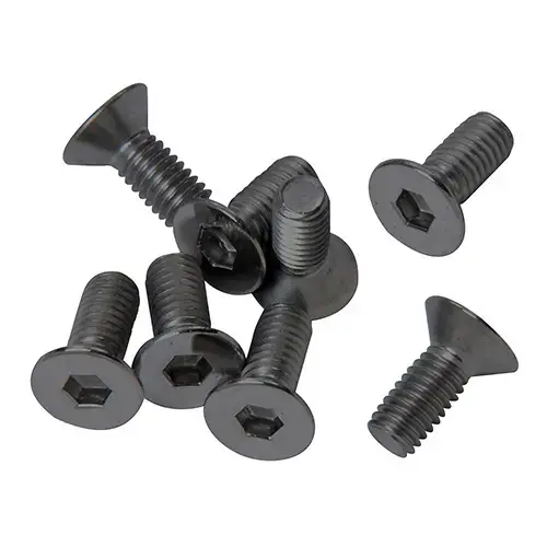 Matte Black 6 mm x 15 mm Cover Plate Flat Allen Head Screws - pack of 8