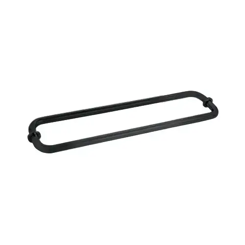 CRL BM18X18MBL Matte Black 18" BM Series Back-to-Back Tubular Towel Bars with Metal Washers