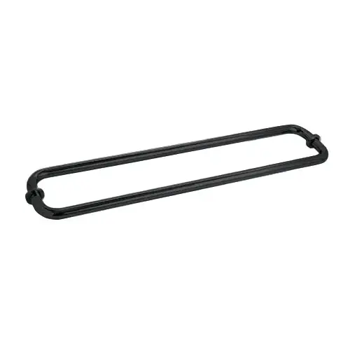 Matte Black 24" BM Series Back-to-Back Tubular Towel Bars With Metal Washers