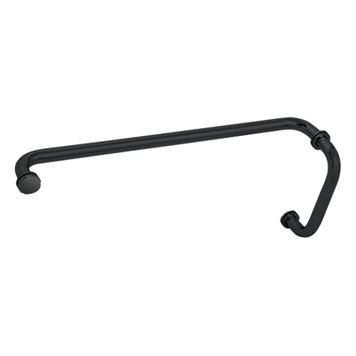 Matte Black 8" Pull Handle and 24" Towel Bar BM Series Combination With Metal Washers