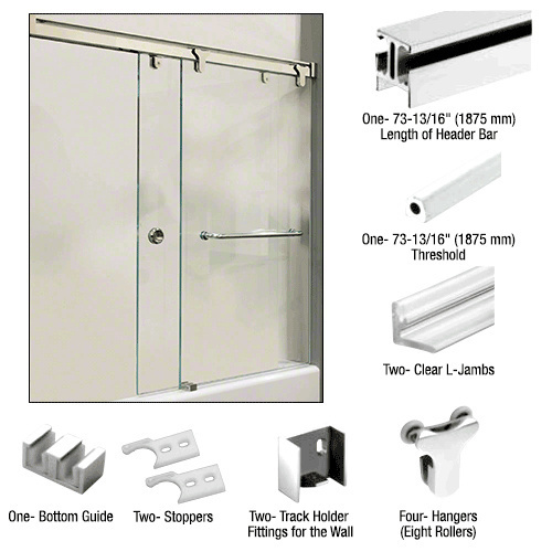 Polished Stainless Standard 180 Degree Contempo Kit