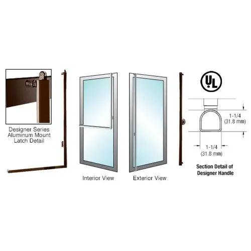 CRL Blumcraft DPA100F3AK0RB Oil Rubbed Bronze Right Hand Reverse Aluminum Door Mount Keyed Access "F" Designer Handle